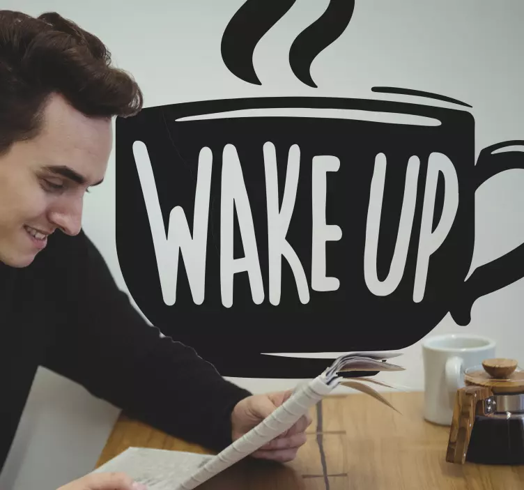 Coffee Inspiration Saying quote wall sticker - TenStickers