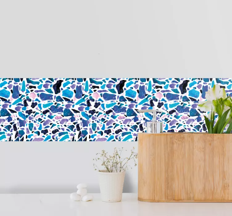 Colorful abstract pattern wall border sticker - TenStickers