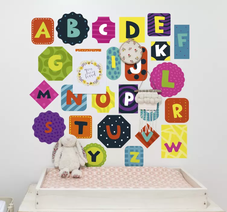 Colorful Alphabet Arrangements wall sticker for kids - TenStickers