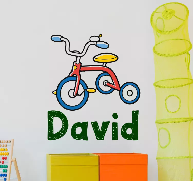 COLORFUL CHILDREN'S BIKE DESIGN wall sticker for kids - TenStickers