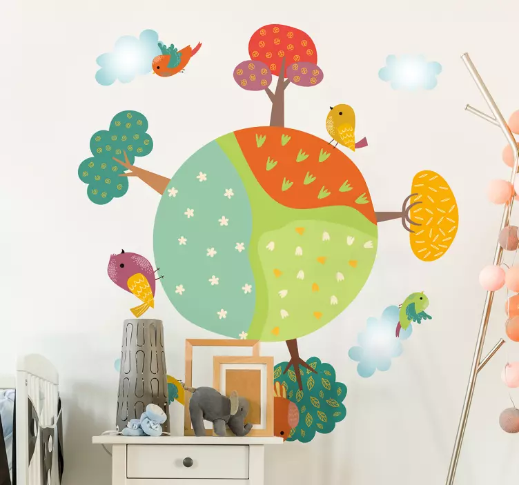Colorful Tree Concept wall sticker for kids - TenStickers