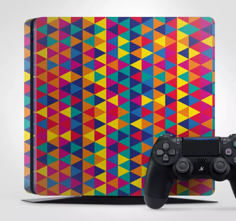 Colorful Triangle Pattern PS4 skin - TenStickers