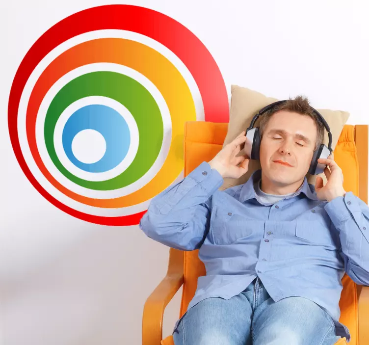 Colourful geometric wall sticker - TenStickers