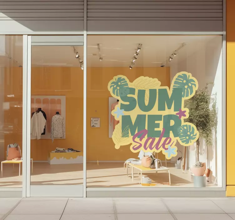 Colourful Summer Sale window sticker - TenStickers