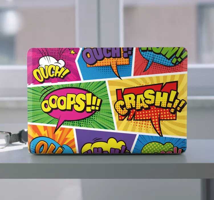 Comic Speech Bubbles laptop skin - TenStickers