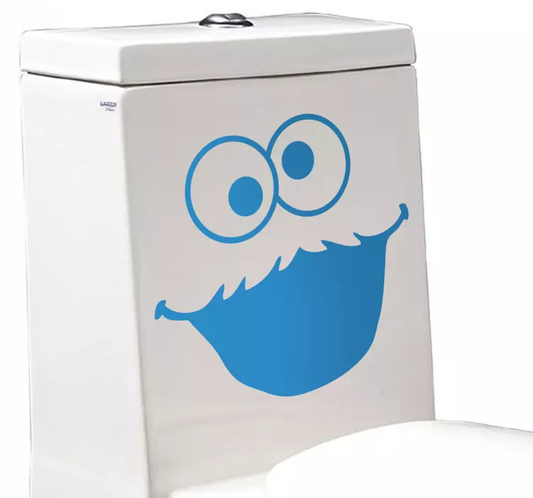 Cookie Monster Toilet Sticker - TenStickers