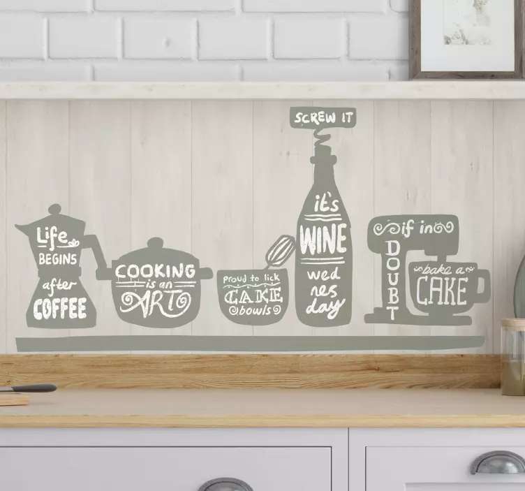 Cooking Is An Art cuisine wall sticker - TenStickers