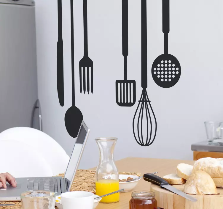 Cooking Tools Kitchen Wall Sticker - TenStickers