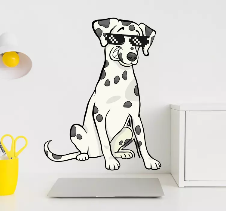 Cool Dog Character petsticker - TenStickers