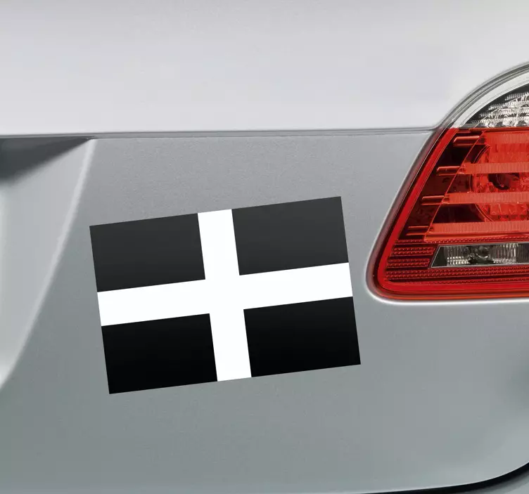 Cornwall flag car sticker - TenStickers
