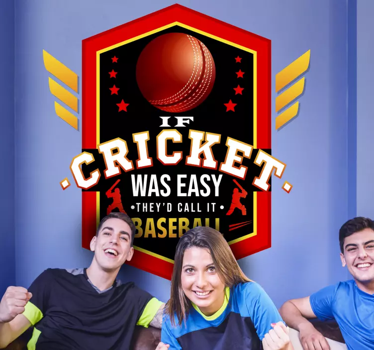 Cricket baseball  wall sticker - TenStickers