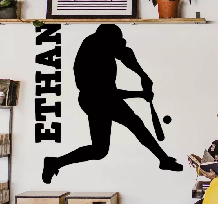 Custom Baseball Player sport sticker - TenStickers