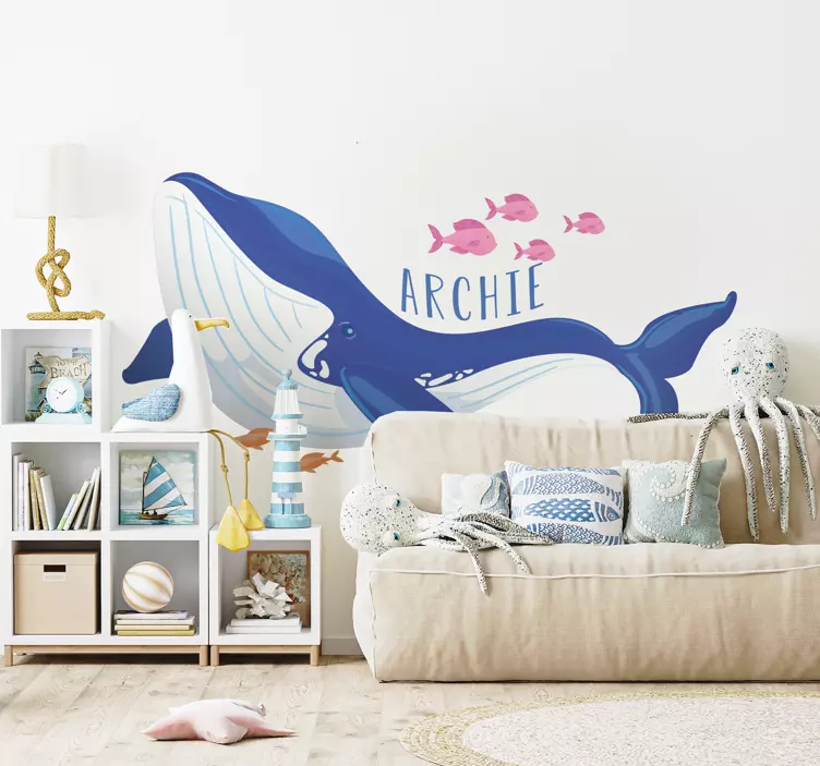 Custom Beluga Whale animal wall decor - TenStickers