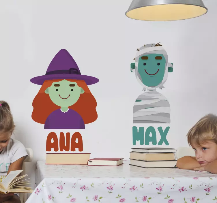 Custom Characters Display wall sticker for kids - TenStickers