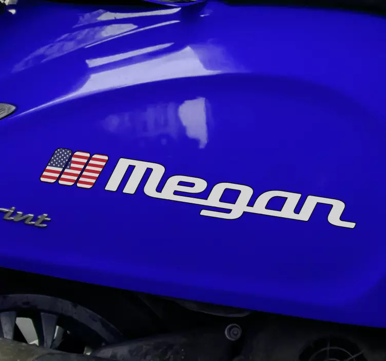 US custom flag motorbike sticker - TenStickers