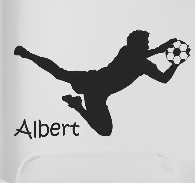 Customisable Goalie Football Sticker - TenStickers