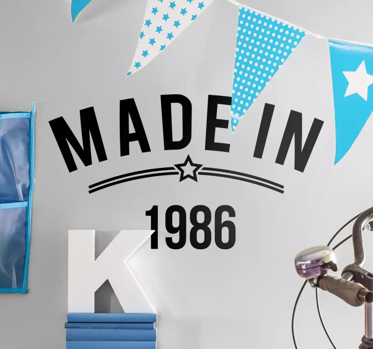 Customisable Made In ... Sticker - TenStickers