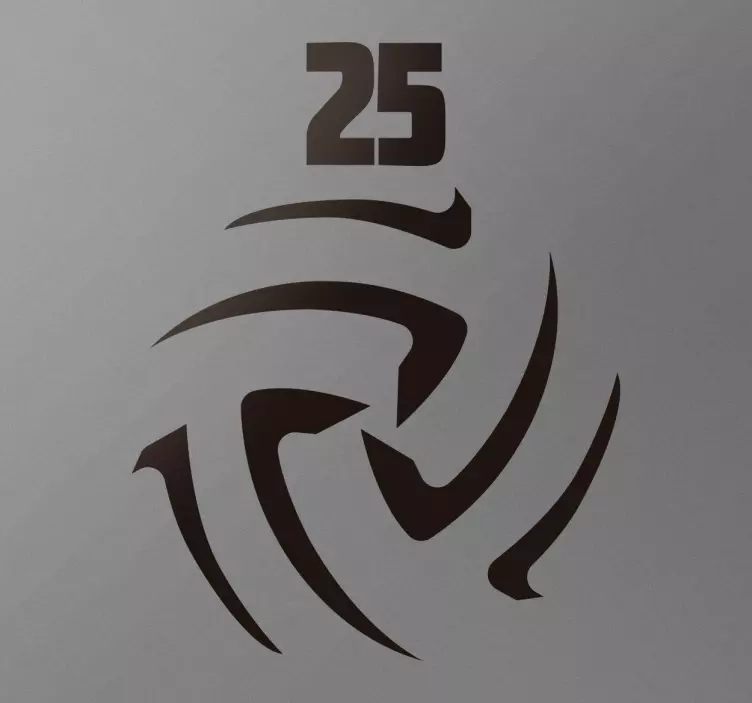 Customisable Volleyball Number Sticker - TenStickers