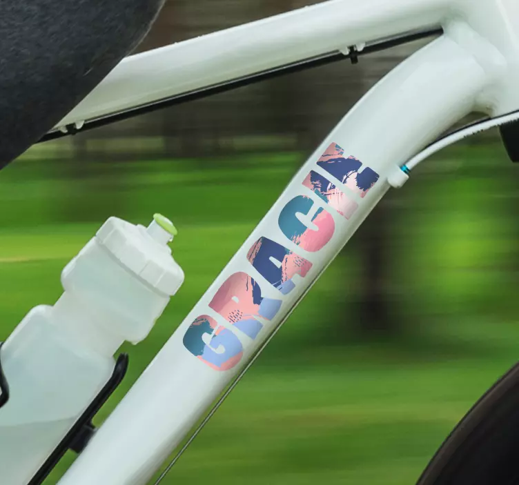 Customisable colourful name bike sticker - TenStickers