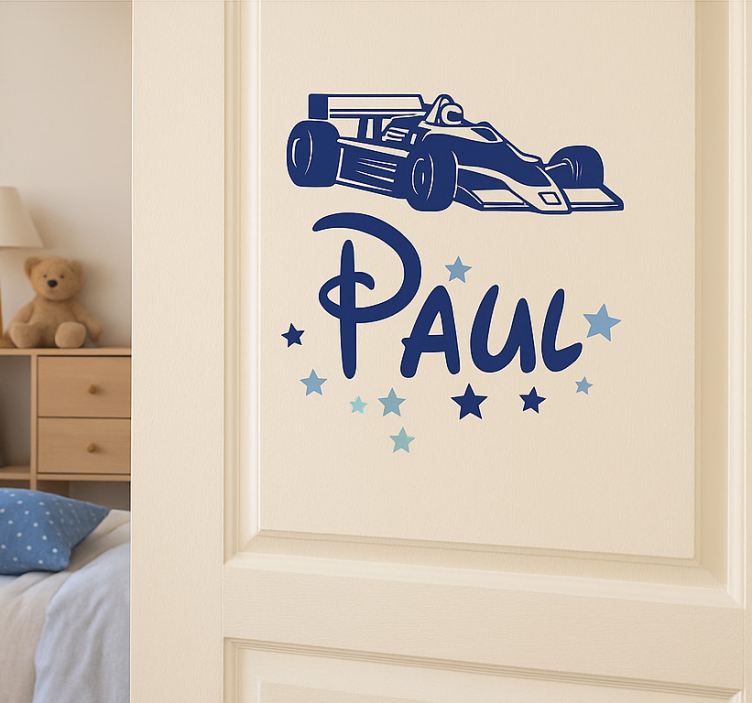 Personalised car with name door sticker - TenStickers