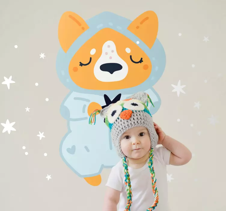 Cute Animal Character wall sticker for kids - TenStickers