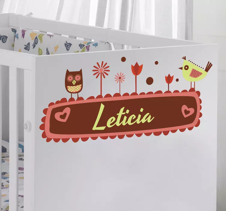 Cute Animal Name Personalization quote wall sticker - TenStickers