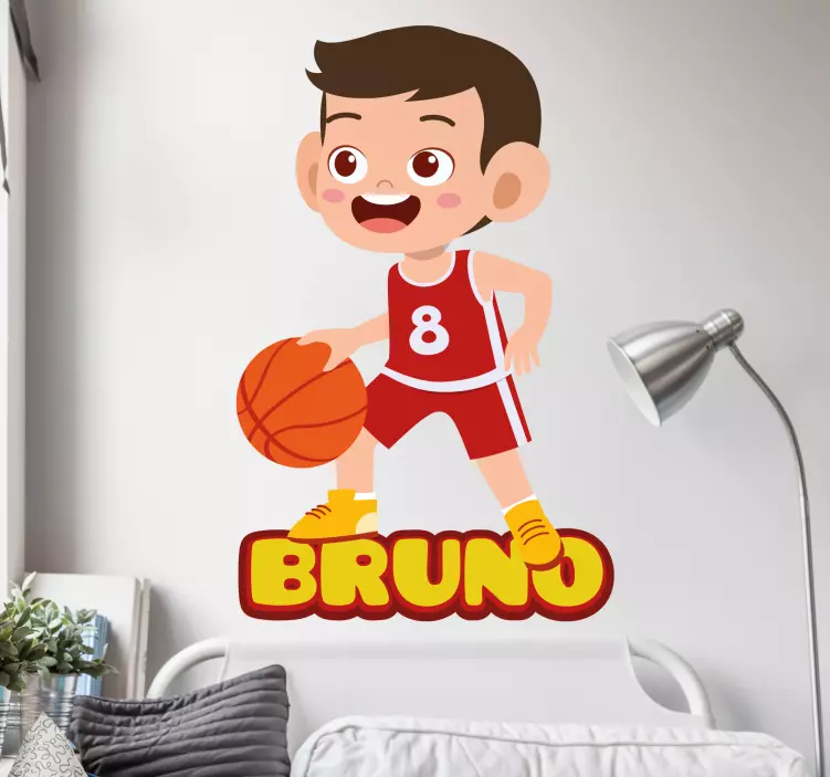 Cute Basketball Player wall sticker for kids - TenStickers