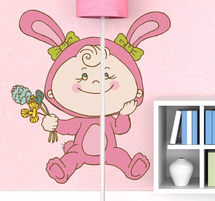 Cute Bunny Baby wall sticker for kids - TenStickers