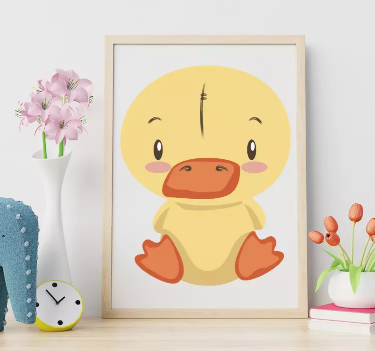Cute Duckling Illustration children's wall sticker - TenStickers
