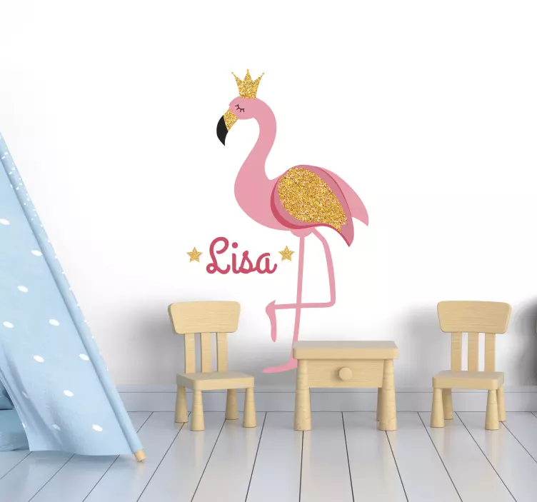 Cute Flamingo Decoration wall sticker for kids - TenStickers