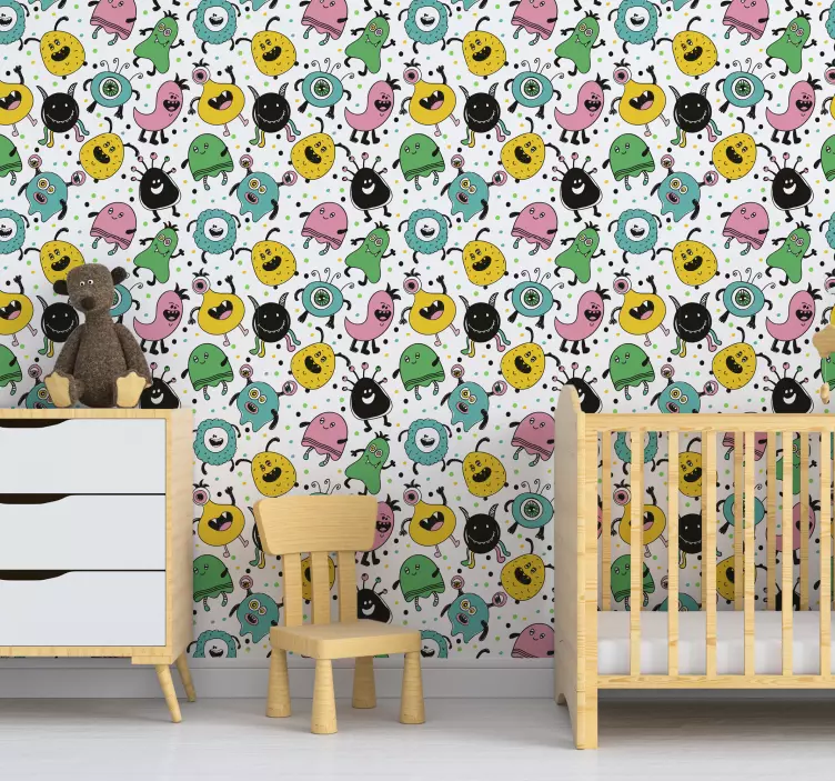 Cute Monster Patterns wall sticker for kids - TenStickers