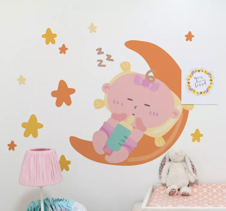 Cute Sleeping Baby wall sticker for kids - TenStickers