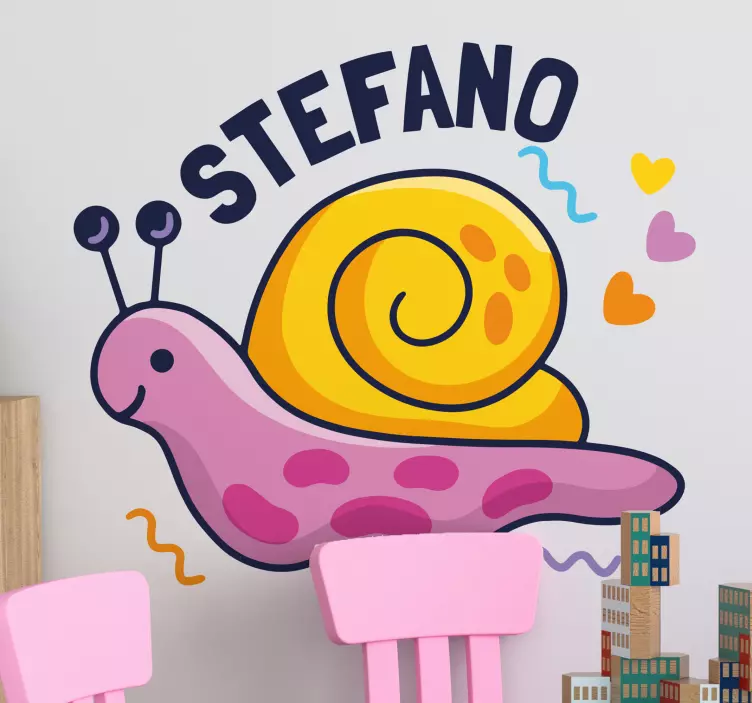 Cute Snail Character petsticker - TenStickers