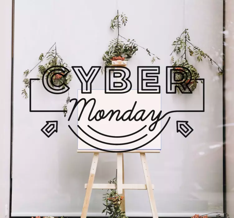 Cyber Monday Special shop window sticker - TenStickers