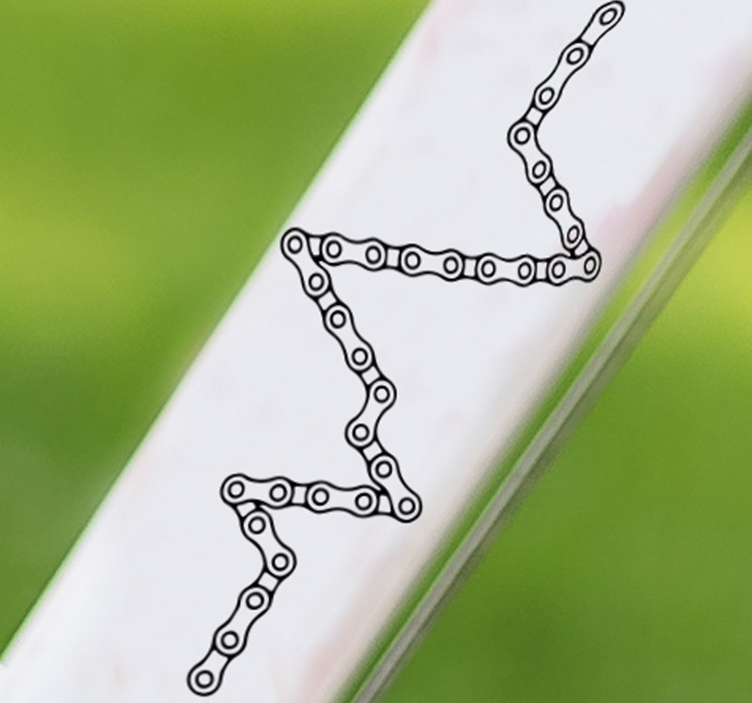 Cycle chain heart beat bike sticker - TenStickers
