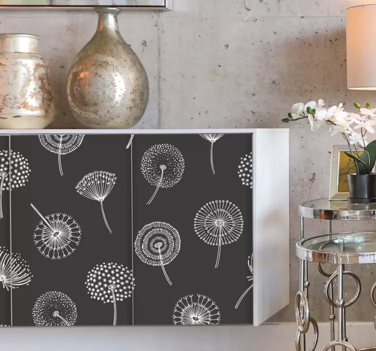 Dandelion floral print furniture sticker - TenStickers