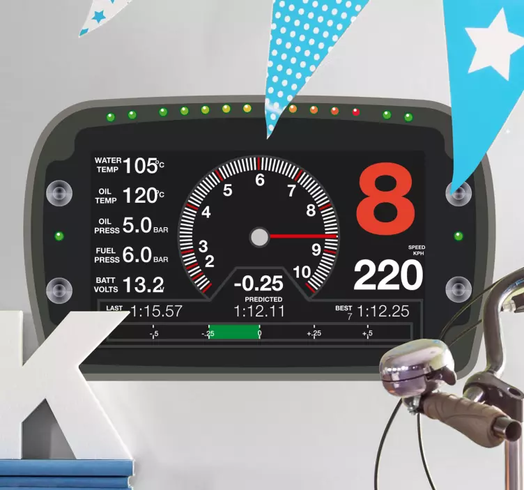 dashboard rally wall  sticker - TenStickers