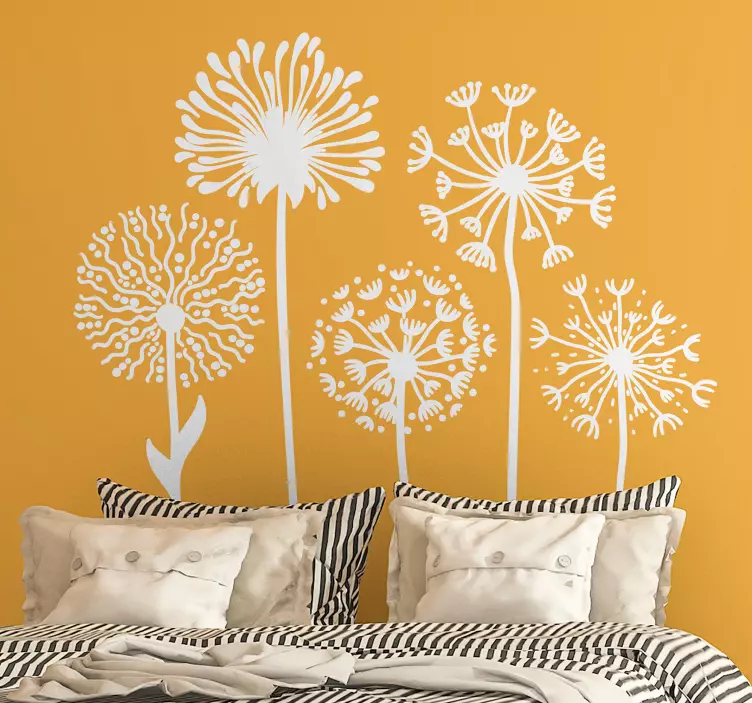 Decoration wall sticker dandelion flower silhouettes - TenStickers