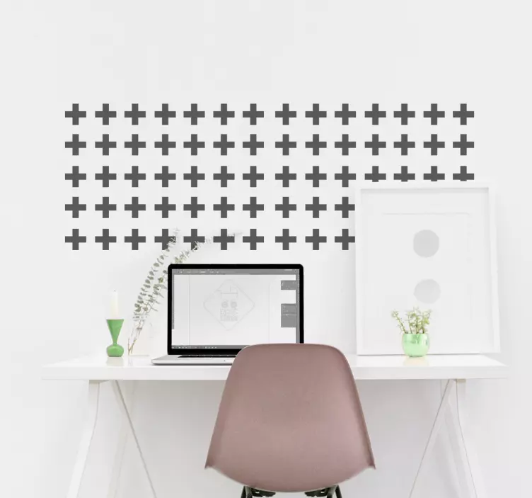 Decorative Crosses Sticker - TenStickers