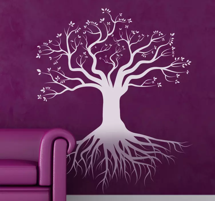 Deep Roots Tree Wall Sticker for Bedroom - TenStickers