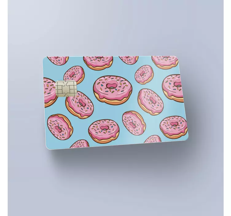 Delicious donuts food theme bank card sticker - TenStickers