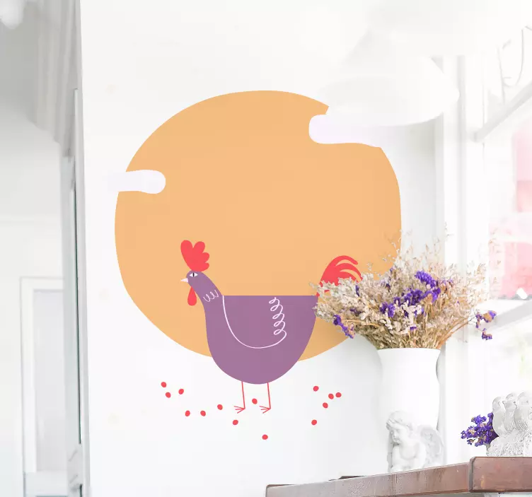 Delightful Country Chicken farm animal wall sticker - TenStickers