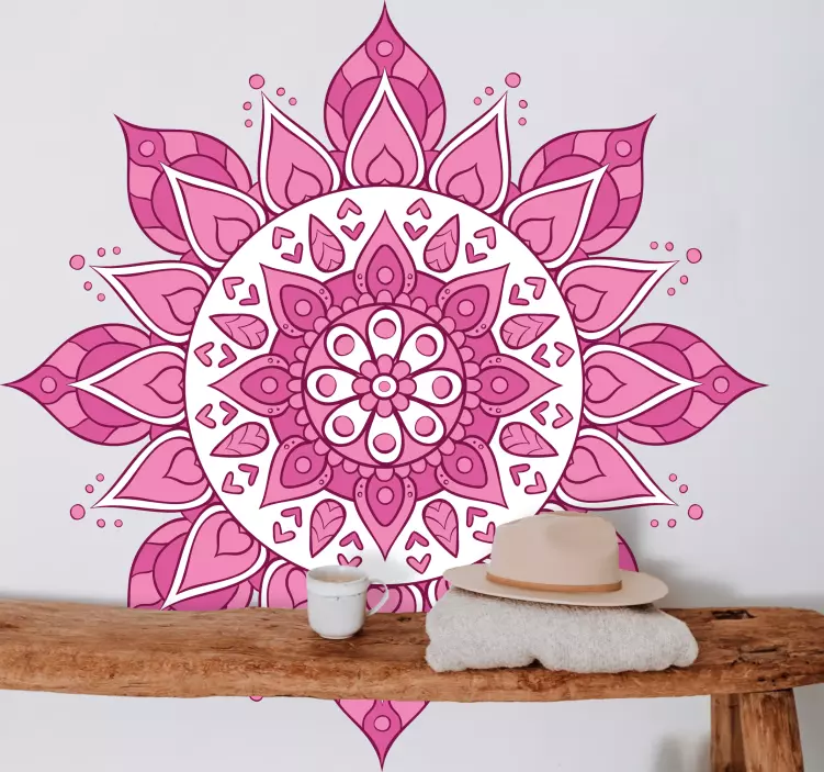 Detailed Botanical Mandala floral wall sticker - TenStickers