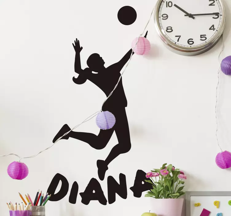 Diana Playing Volleyball sport sticker - TenStickers