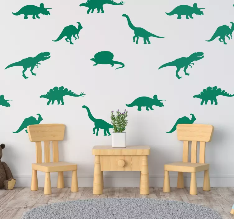 Different dinosaurs animal wall sticker - TenStickers