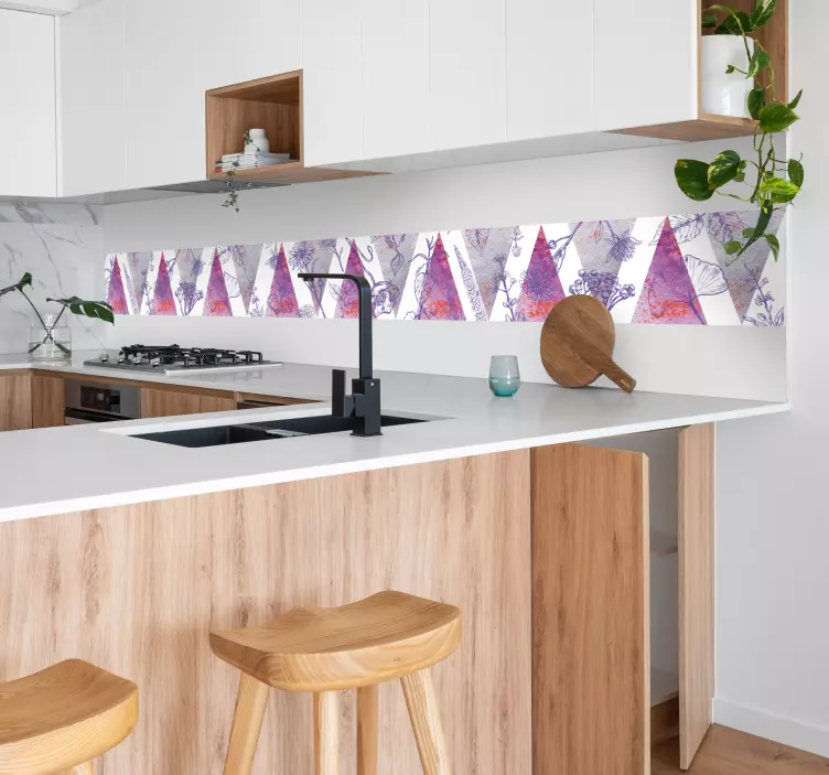Digital lavender wall border sticker - TenStickers