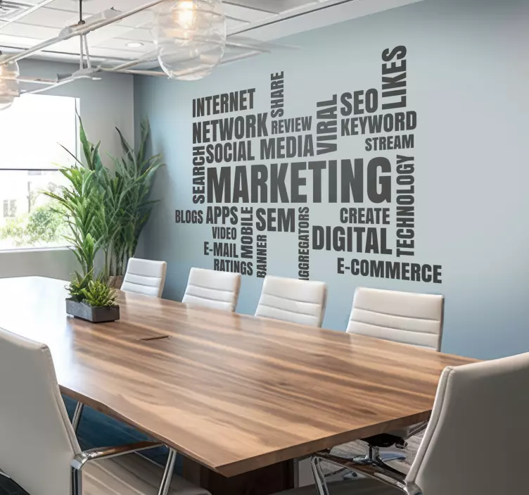 Digital marketing office wall sticker - TenStickers