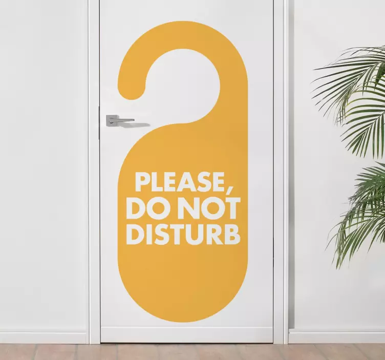 Do not disturb hanger sign bedroom door sticker - TenStickers