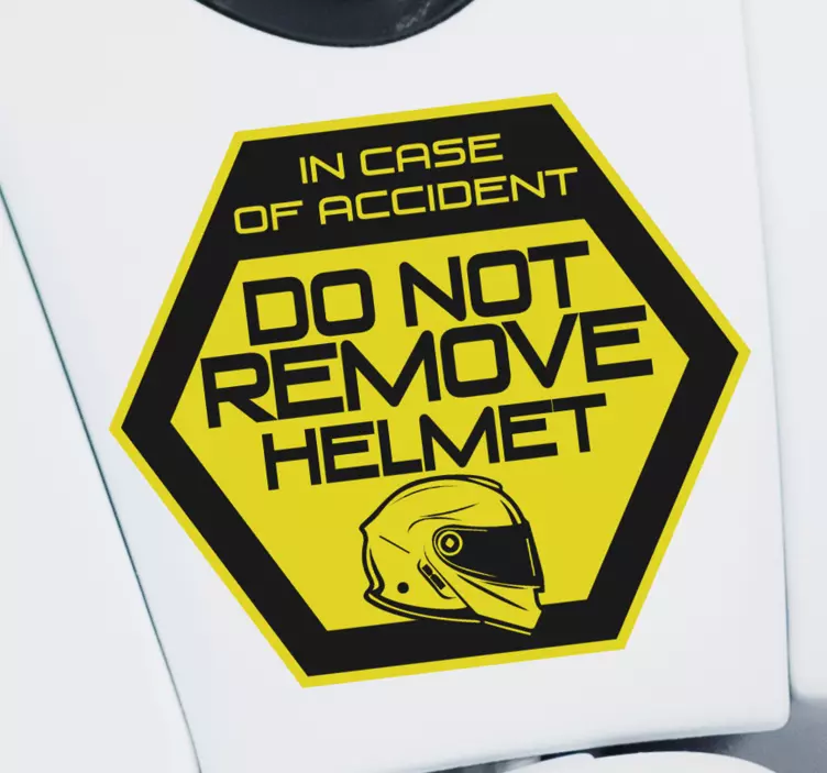 Do not remove motorcycle helmet sticker - TenStickers