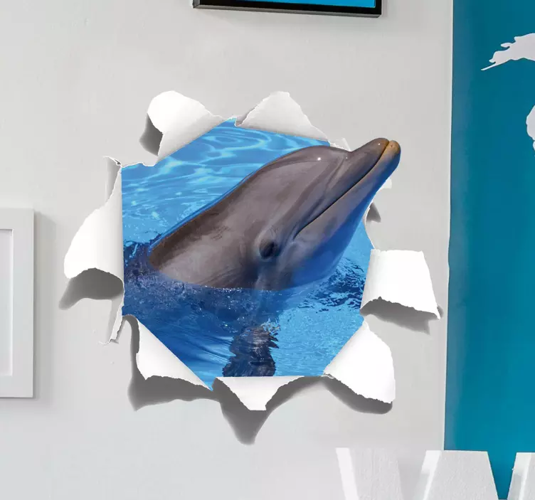 Dolphin Wall Mural sticker - TenStickers